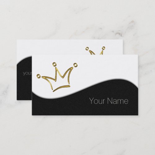 Funny Golden Crown _ luxury royal 1 Business Card