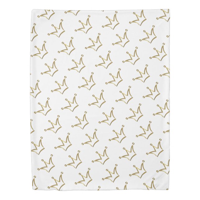 Funny Golden Crown - luxury royal 1 Duvet Cover (Front)