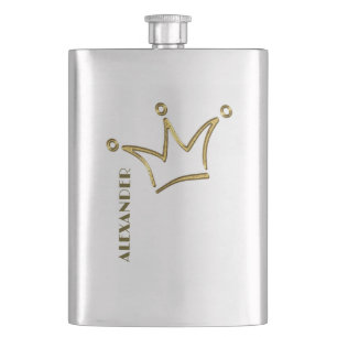 Funny Golden Crown - luxury royal 1 Flask