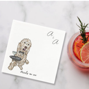 Funny Golden Doodle Cocktail  Napkins