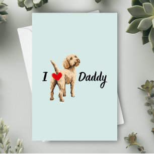 Funny Golden Doodle From Pet Dog Butt Father's Day Letterpress Thank You Card
