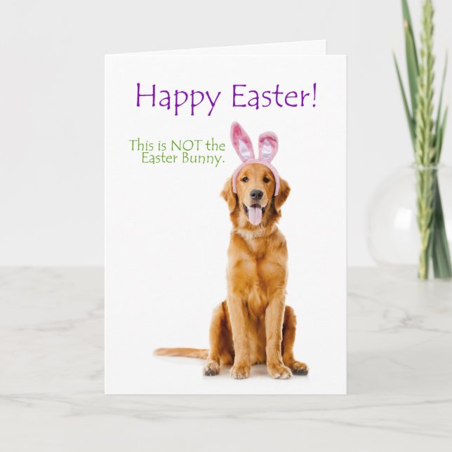 Funny Golden Easter Card (Front)