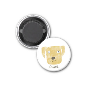 Funny Golden Labrador Retriever Dog Custom Name Magnet
