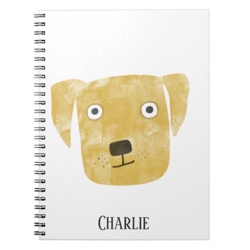 Funny Golden Labrador Retriever Dog Custom Name Notebook