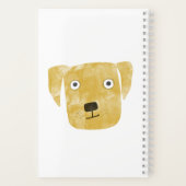 Funny Golden Labrador Retriever Dog Custom Name Notebook (Back)