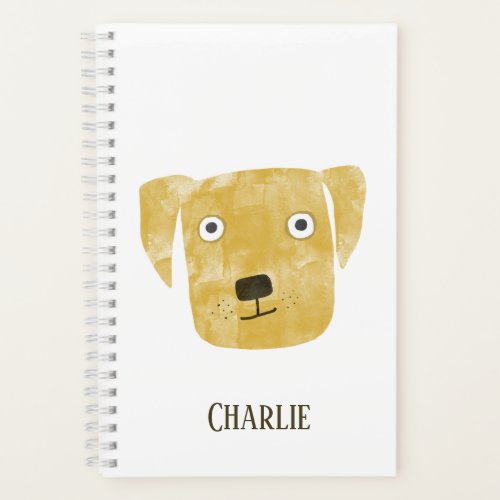 Funny Golden Labrador Retriever Dog Custom Name Notebook