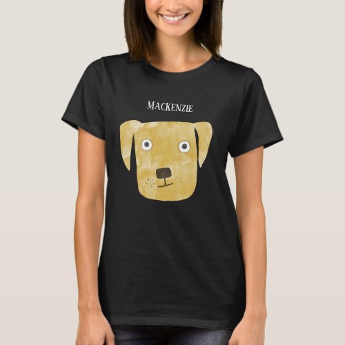 Funny Golden Labrador Retriever Dog Custom Name T_Shirt