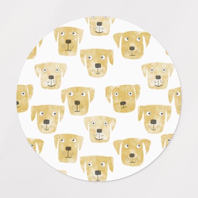 Funny Golden Labrador Retriever Dog Labels (Design 1)