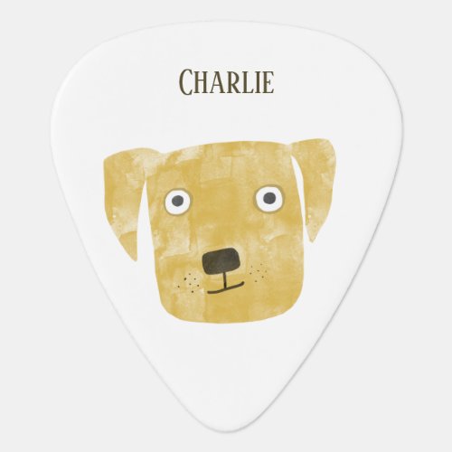 Funny Golden Labrador Retriever Dog Personalized Guitar Pick
