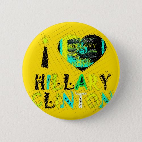 Funny Golden lovey Amazing Hope Hillary for USA Co Button