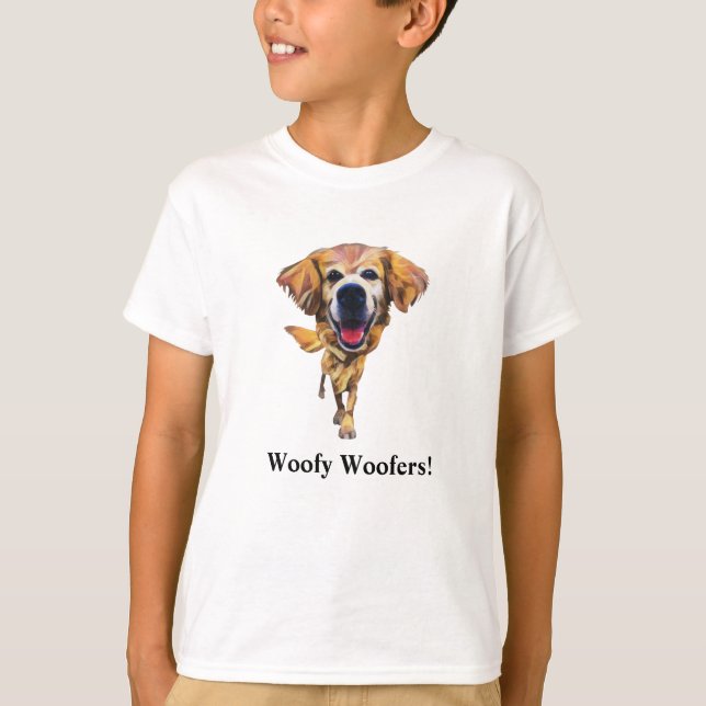 Funny Golden Retriever Boy's T-Shirt (Front)