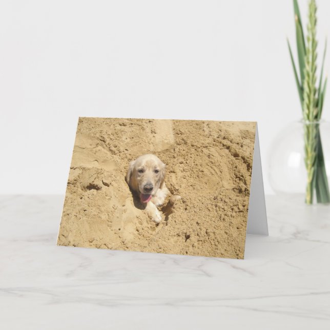 Funny Golden Retriever Card (Front)