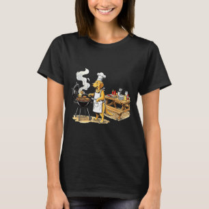 Funny Golden Retriever Chef Bbq Grilling Dog Lover T-Shirt