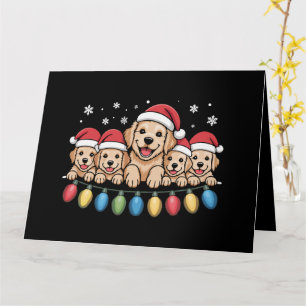 Funny Golden Retriever Christmas Puppy Dog Card