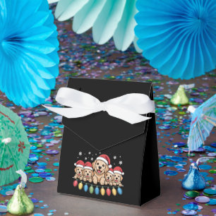 Funny Golden Retriever Christmas Puppy Dog  Favor Boxes