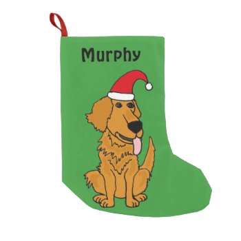 Funny Golden Retriever Christmas Stocking by Petspower at Zazzle