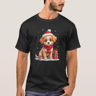 Funny Golden Retriever Dog Christmas Boy Girl Xmas T-Shirt