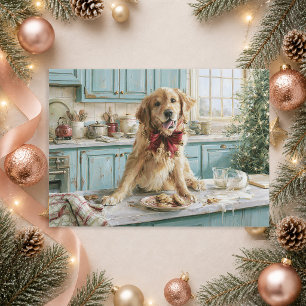 Funny Golden Retriever Dog Christmas Cookies Holiday Card