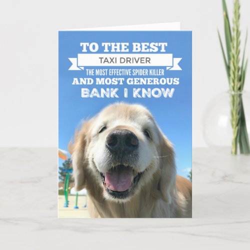 Funny Golden Retriever Dog Fathers Day Card