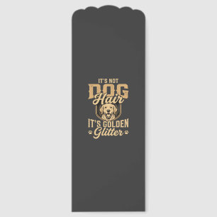 Funny Golden Retriever Dog Hair Glitter Bookmarks