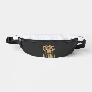 Funny Golden Retriever Dog Hair Glitter Fanny Pack