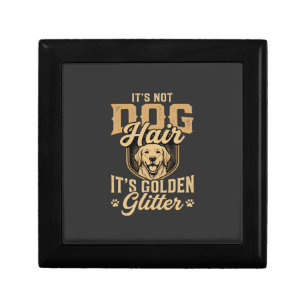 Funny Golden Retriever Dog Hair Glitter Gift Box