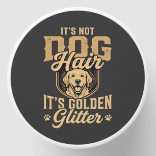 Funny Golden Retriever Dog Hair Glitter Mini Candle Favors