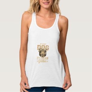 Funny Golden Retriever Dog Hair Glitter Tank Top
