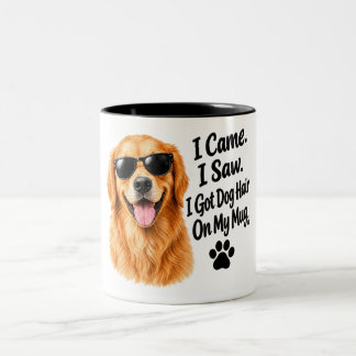 Funny Golden Retriever Dog Lover Quote Two-Tone Coffee Mug