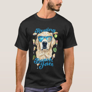 Funny Golden Retriever Dog Mom Beach Vibes Waterco T-Shirt