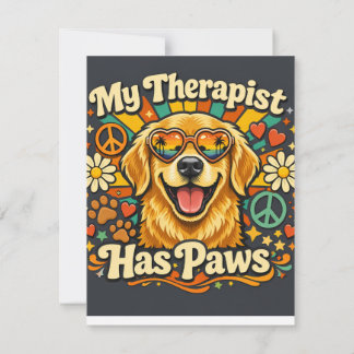 Funny Golden Retriever Dog  Note Card