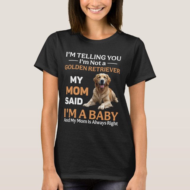 Funny Golden Retriever Dog T-Shirt (Front)