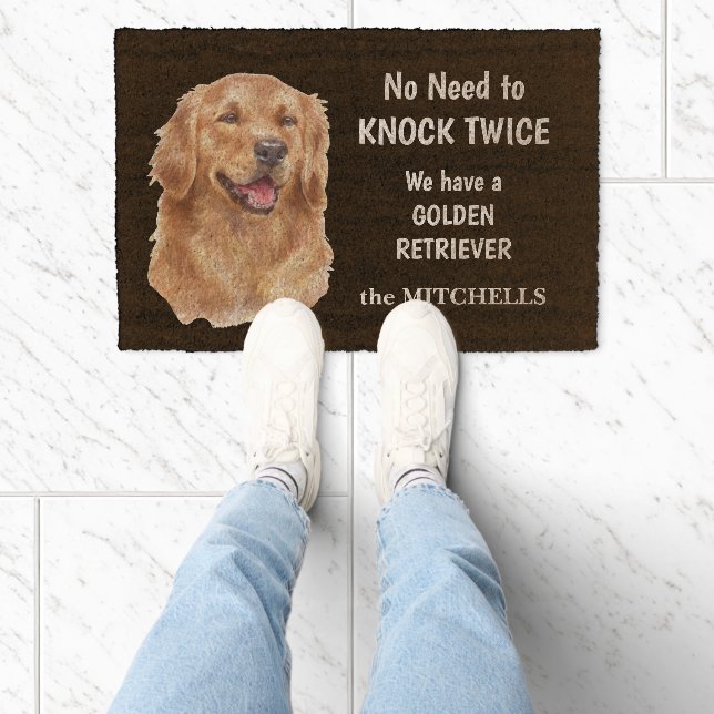 Funny Golden Retriever Fiber Doormat (Insitu)