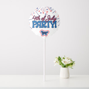 Funny Golden Retriever Fireworks 4th Of July Balloon