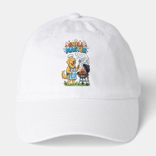 Funny Golden Retriever Grill Master BBQ Graphic Hat