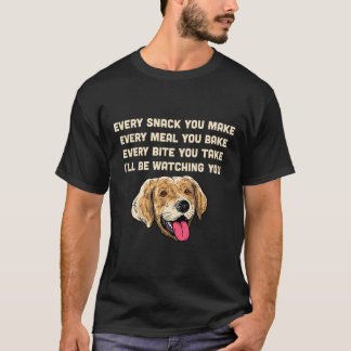 Funny Golden Retriever I'Ll Be Watching You T-Shirt