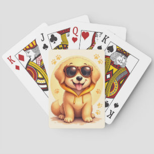 Funny Golden Retriever Kawaii Dog Poker Cards