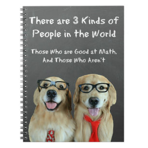Funny Golden Retriever Math Joke Notebook