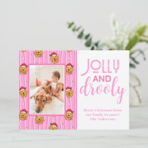 Funny Golden Retriever Photo Holiday Card