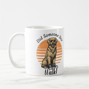 Funny Golden Retriever with sun glasses Coffee Mug