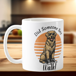 Funny Golden Retriever with sun glasses Coffee Mug