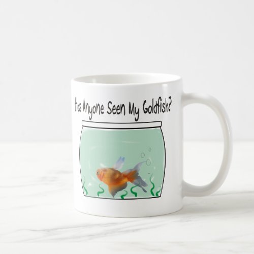 Funny Goldfish and Bowl Coffee Mug