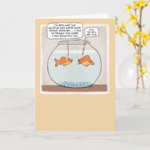 Funny Goldfish With Horrible Memory Birthday Card