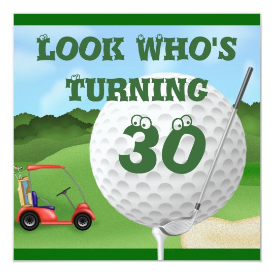Funny Golf 30th Birthday Invitations Template Zazzle Funny Golf 30th Birthday Invitations Template