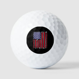Funny Golf American Flag Golf Player Vintage Golfe Balls