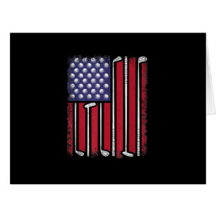 Funny Golf American Flag Golf Player Vintage Golfe Cards