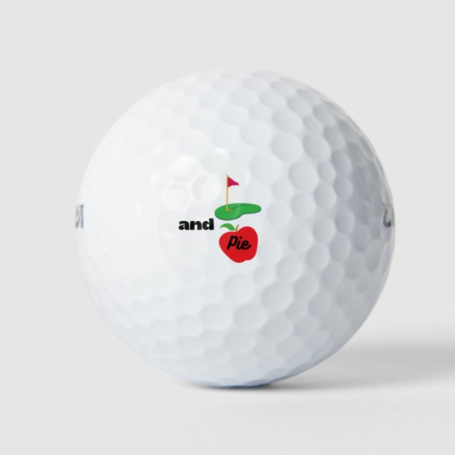 Funny Golf and Apple Pie Lover Balls (Front)