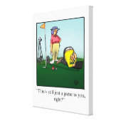 Funny Golf Art Wrapped Canvas | Zazzle