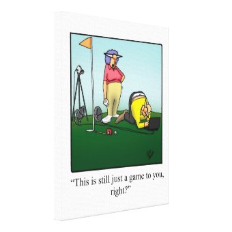 Funny Golf Art Wrapped Canvas 