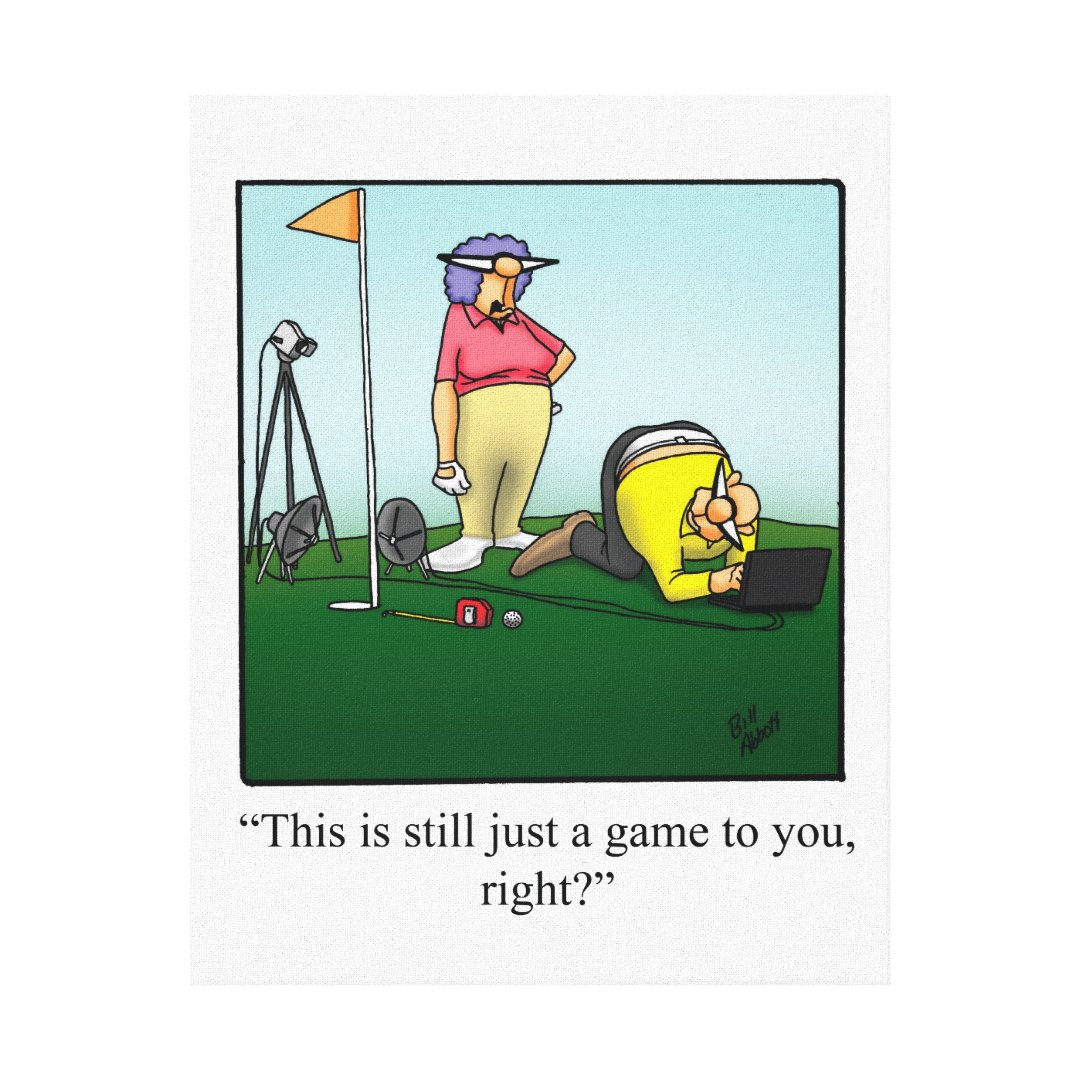Funny Golf Art Wrapped Canvas Zazzle